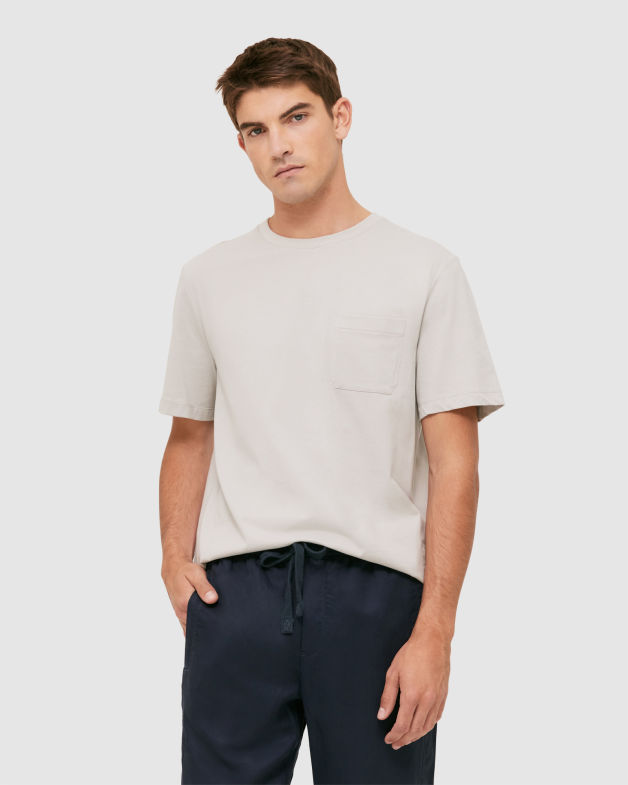Walker Short Sleeve Logo Tee in ASH