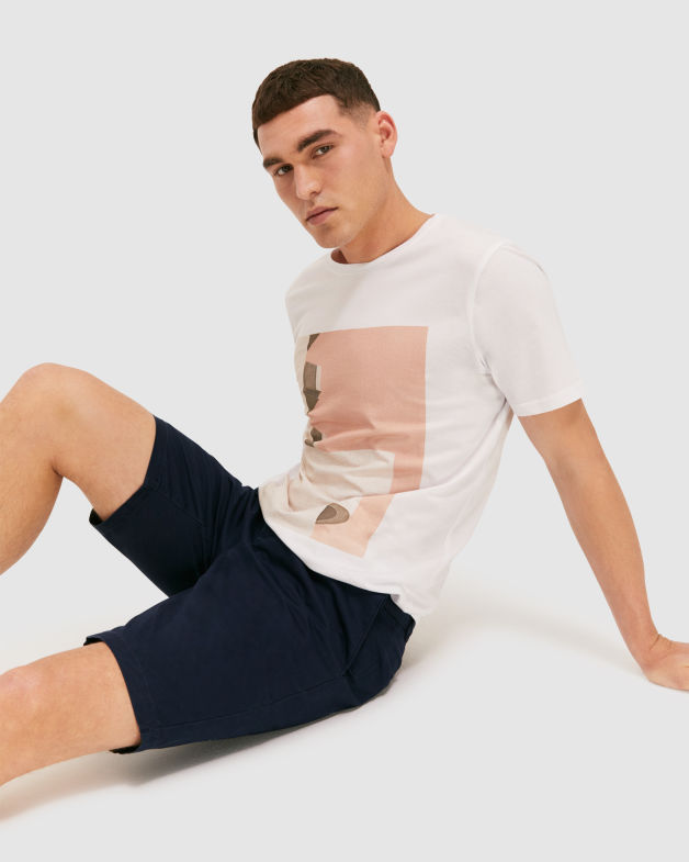 Mondrian Print Tee in PARCHMENT