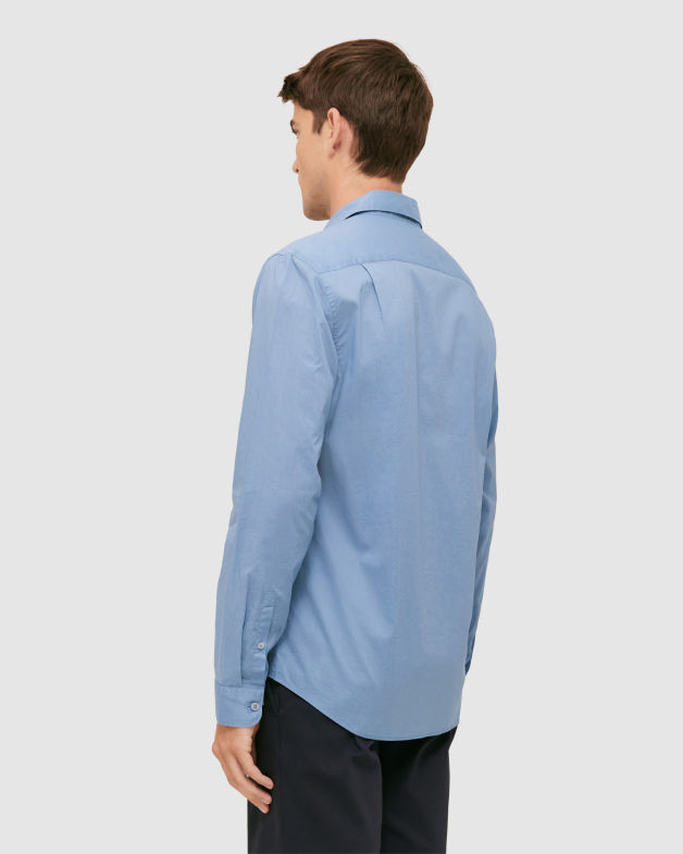 Jay Long Sleeve Voile Shirt in ATLANTIC