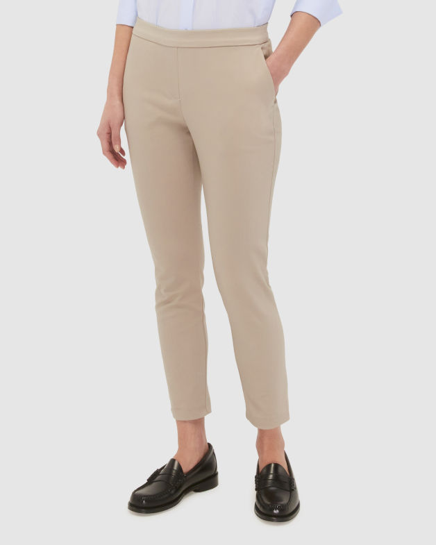 Tia Pull On Pant in STONE