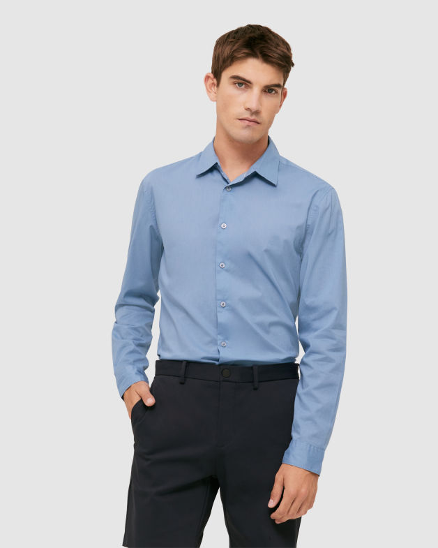Jay Long Sleeve Voile Shirt in ATLANTIC