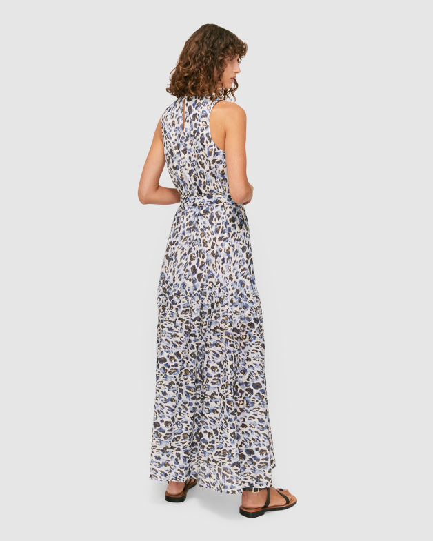 Iris Cotton Maxi Dress in MULTI
