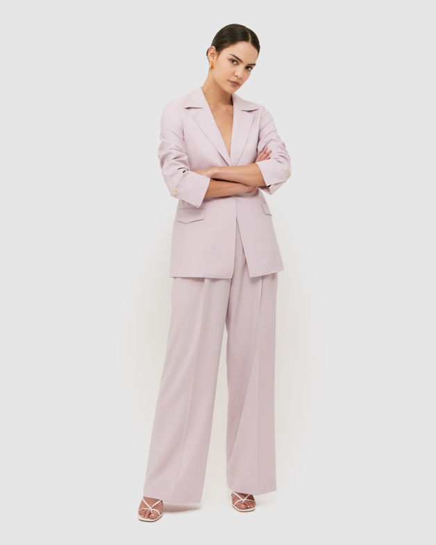 Celeste Wool Cinched Jacket in ORCHID