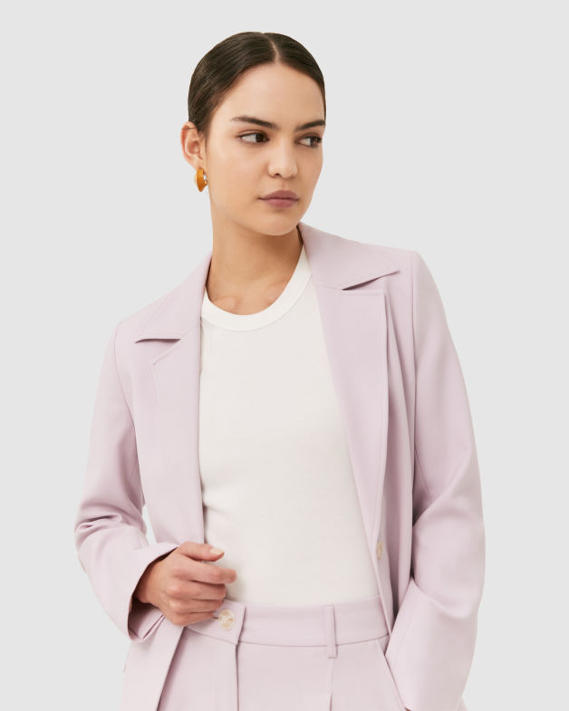 Celeste Wool Cinched Jacket in ORCHID