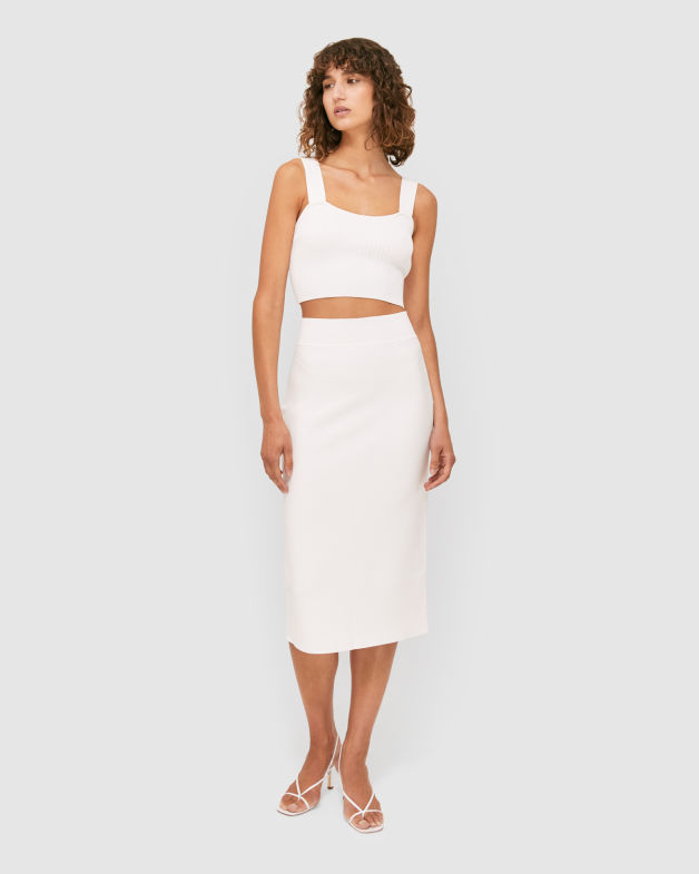 Amara Milano Pencil Skirt in OFF WHITE