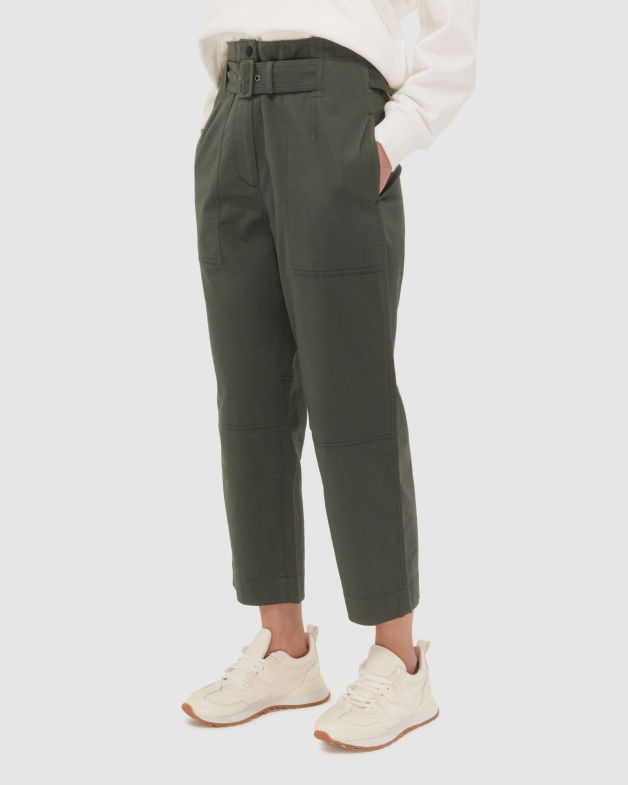 Remy Belted Pant in FOREST