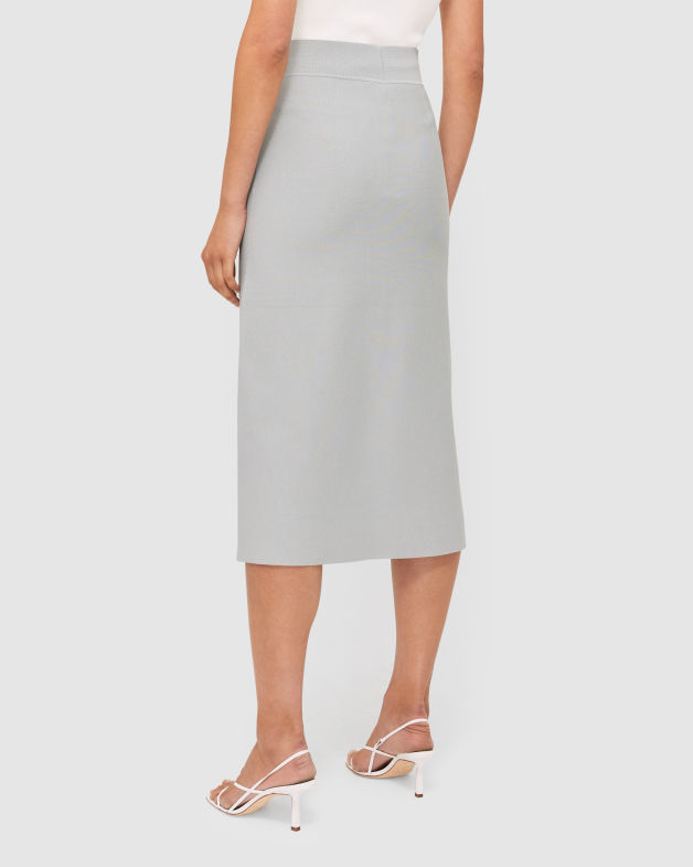 Amara Milano Fluted Skirt in BLUE MIST