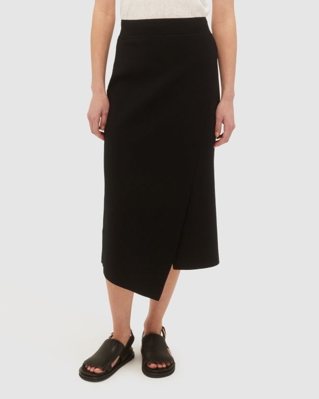 Amara Milano Wrap Skirt in BLACK