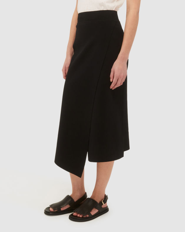 Amara Milano Wrap Skirt in BLACK