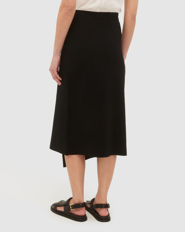 Amara Milano Wrap Skirt in BLACK