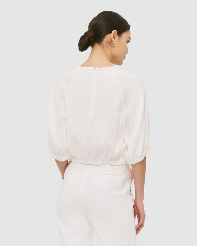 Marley Short Sleeve Top in IVORY