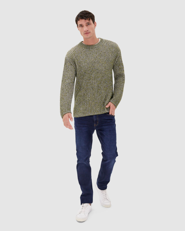 Remy Crew Neck Knit in GREEN