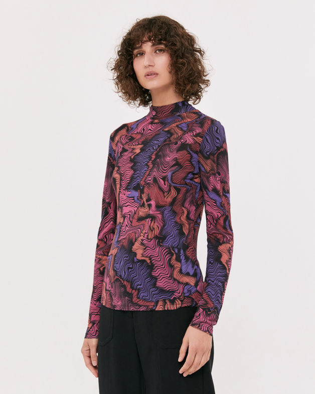 Zephyr Aida Long Sleeve Top in PRINT