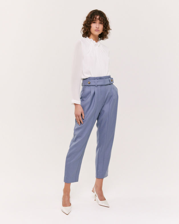 Prudence Tuck Front Pant in LAKE