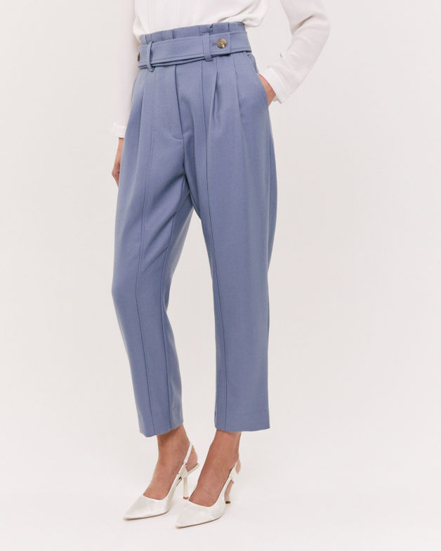 Prudence Tuck Front Pant in LAKE