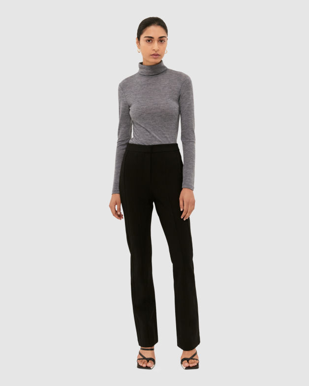 Lola Full Length Ponte Pant in BLACK