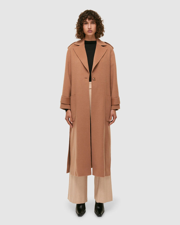 Kayla Relaxed Coat in MOUSSE