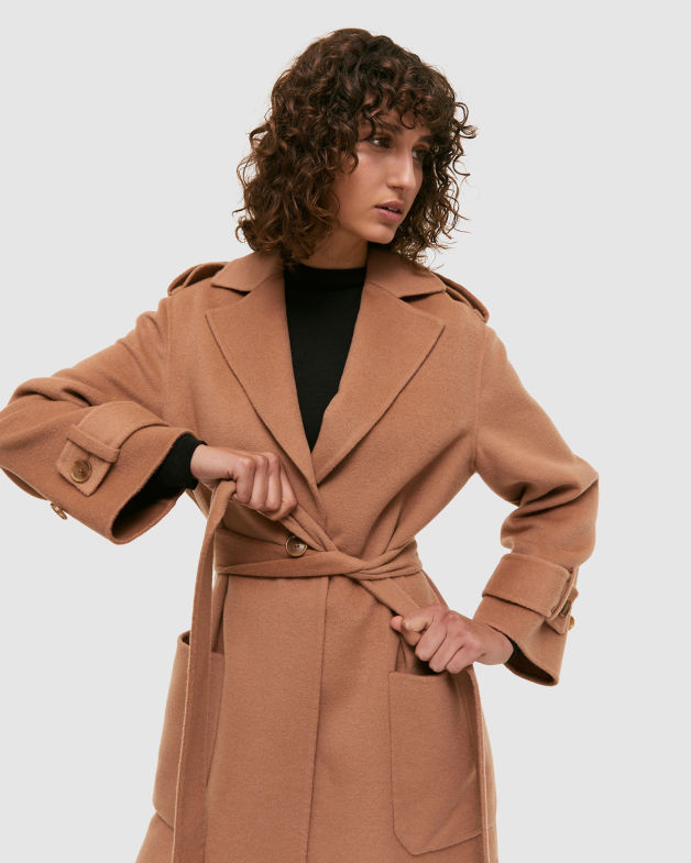 Kayla Relaxed Coat in MOUSSE