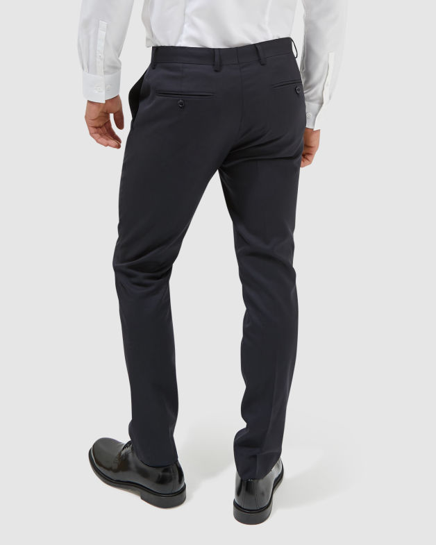 Flinders Merino Wool Textured Suit Pant in MIDNIGHT