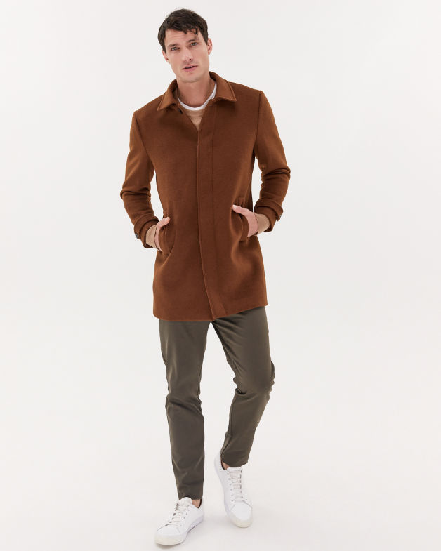 Christopher Wool Overcoat in CAMEL
