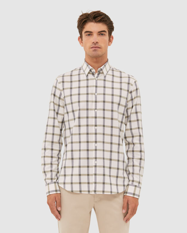 Hugo Check Shirt in GREEN