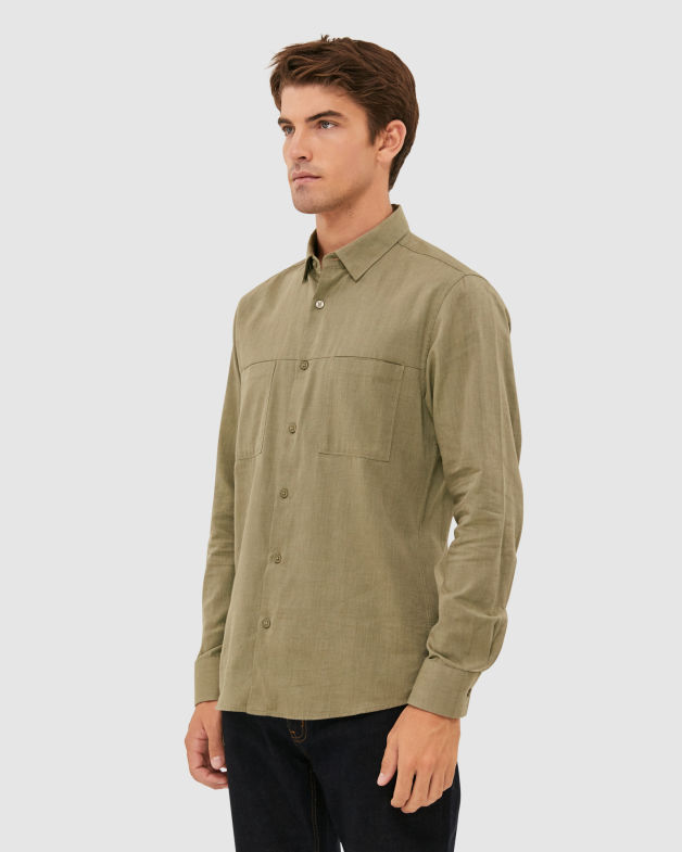 Lorenzo Utility Shirt in KHAKI