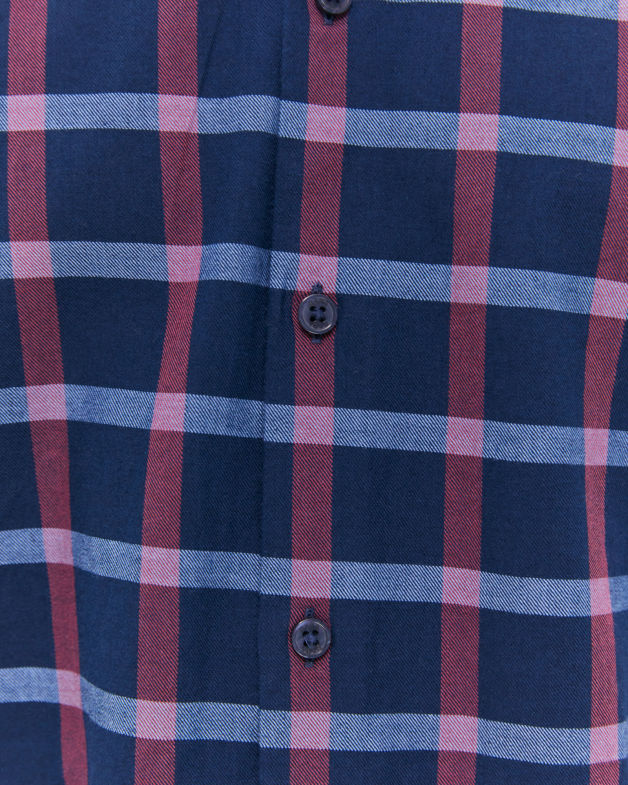 Hugo Check Shirt in NAVY/RED