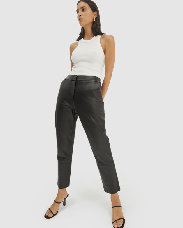 Alice Leather Pant in BLACK
