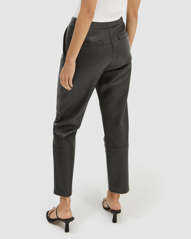 Alice Leather Pant in BLACK