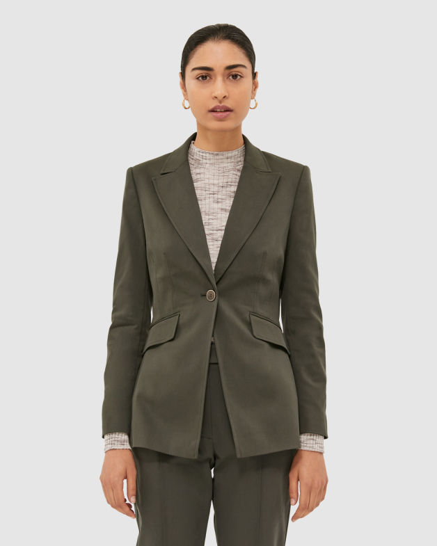 Tia Panel Blazer in FOREST