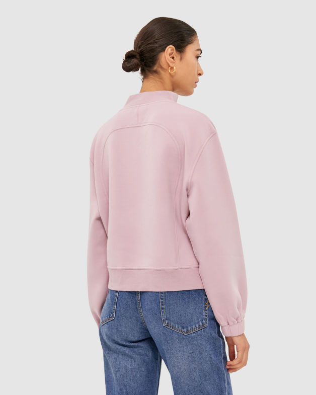 Cleo Funnel Neck Sweater in MAUVE