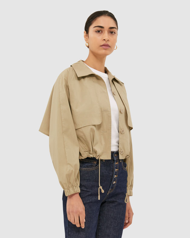 Lori Shell Jacket in LIGHT KHAKI
