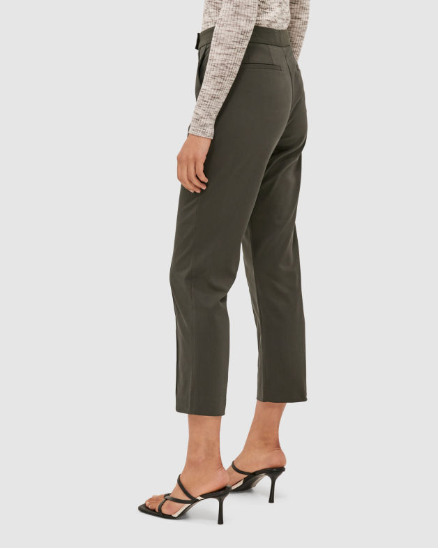 Tia Straight Leg Pant in FOREST