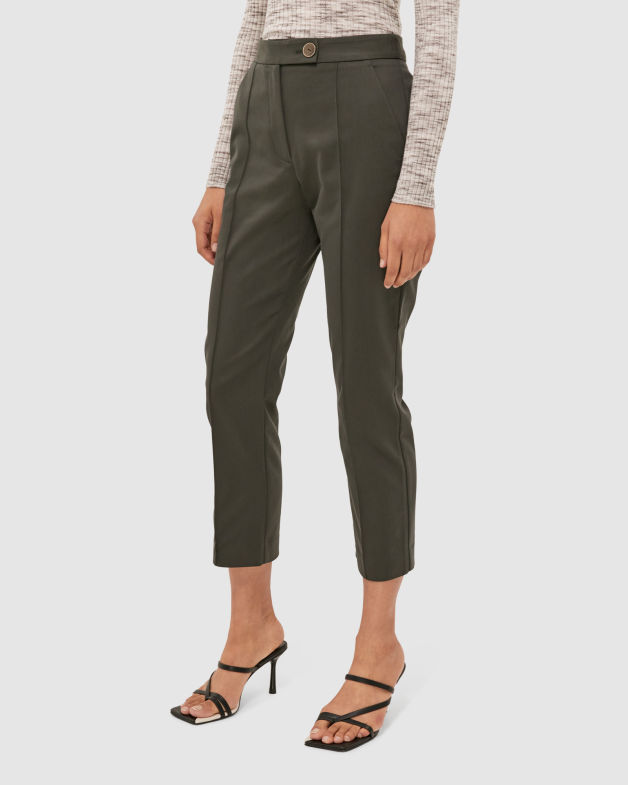 Tia Straight Leg Pant in FOREST
