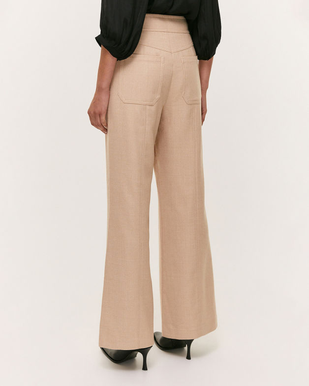 Prudence Flare Pant in OATMEAL MELANGE