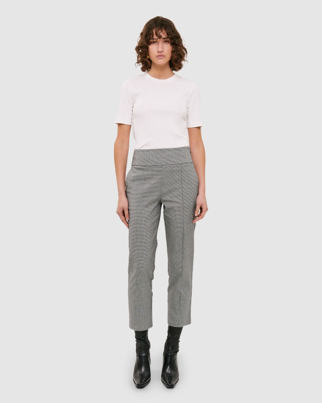 Valentina Straight Pant in BLACK/WHITE