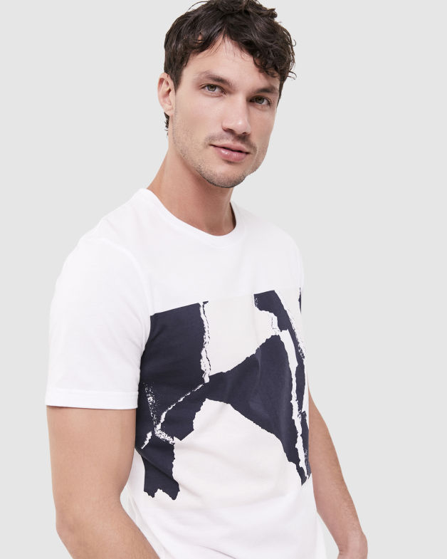 Pierce Print Tee in STONE