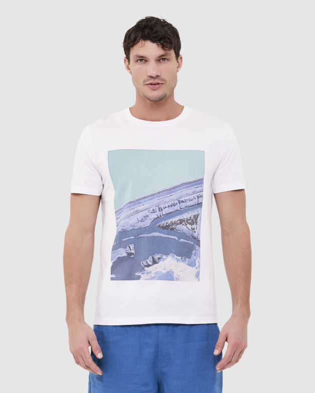 Salt Lake Print Tee in MINT MULTI