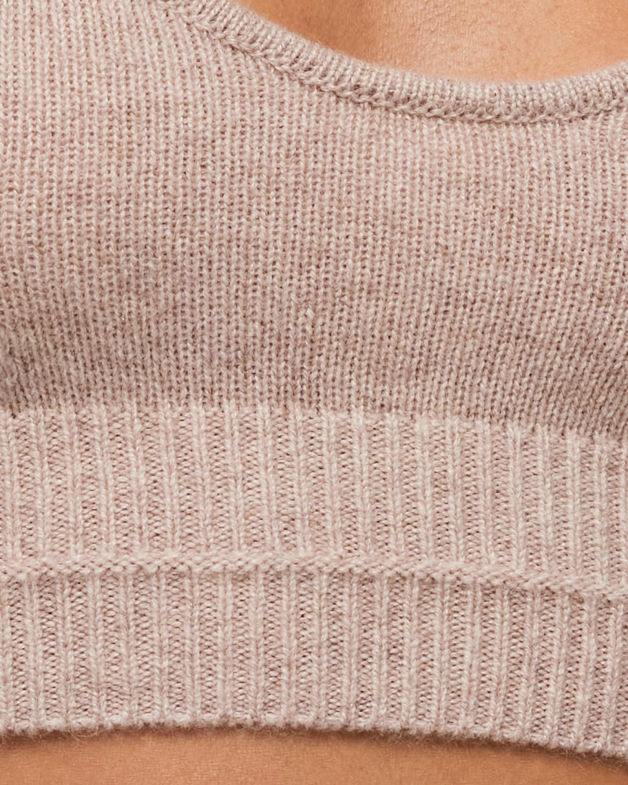 Aurora Cashmere Bralette in OATMEAL MELANGE