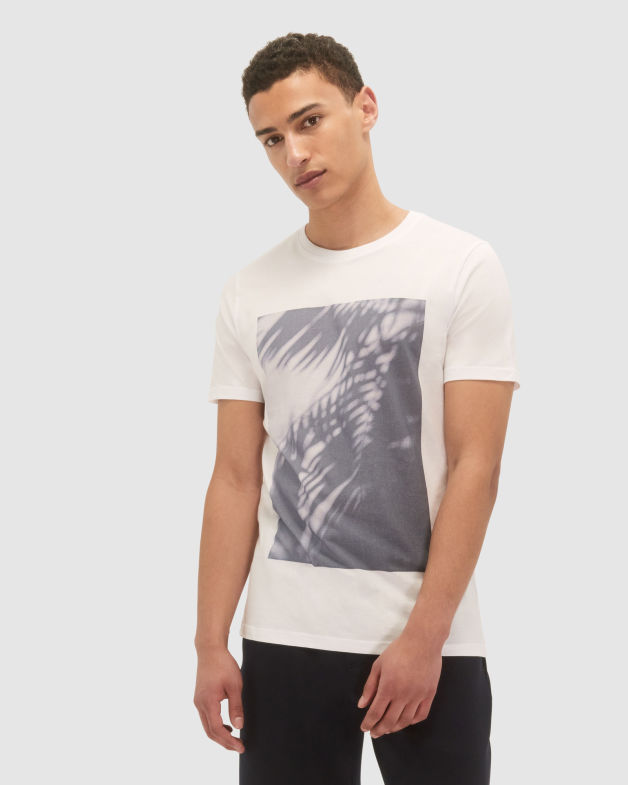 Chester Print Tee in WHITE