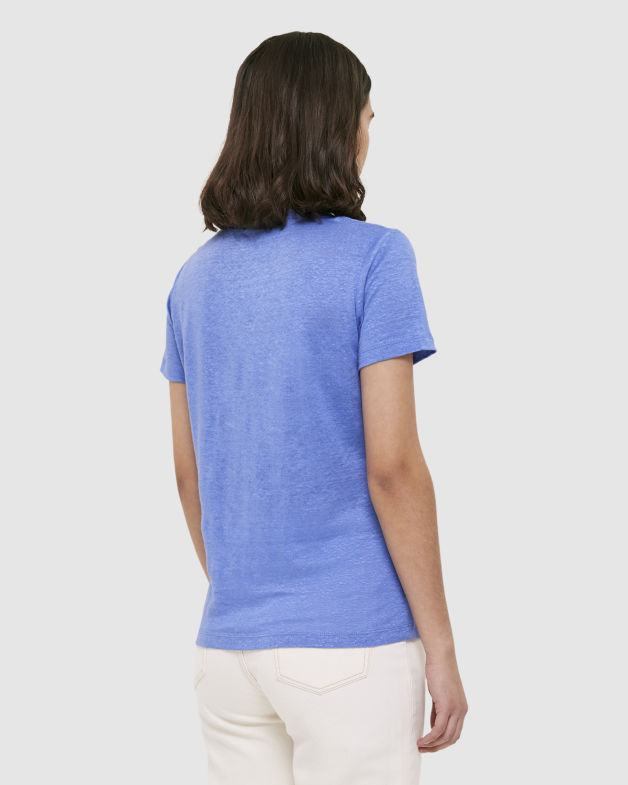 Madison V Neck Tee in MARINE