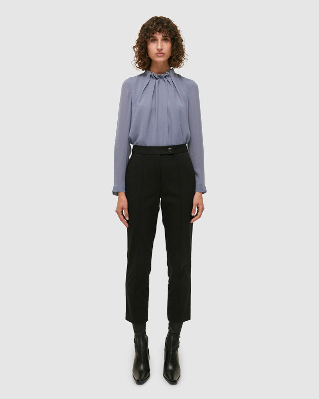 Tia Straight Leg Pant in BLACK