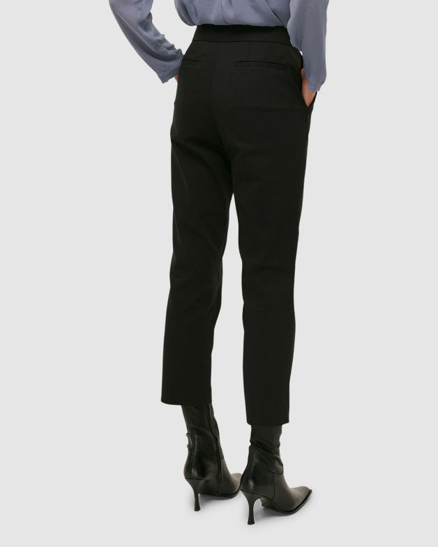 Tia Straight Leg Pant in BLACK
