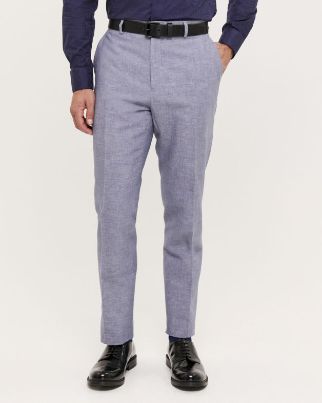 Elias Linen Cotton Pant in CHAMBRAY