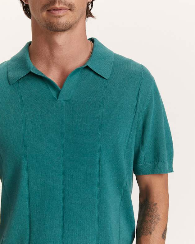 2024年新作入荷 Knit Cornell Polo SABA - Green in トップス