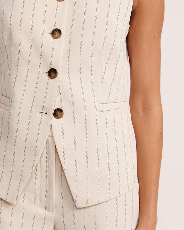 Dharma Pinstripe Crew Vest