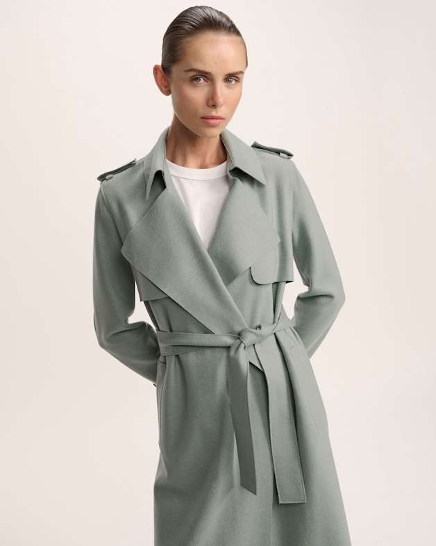Karla Wool Longline Trench Coat