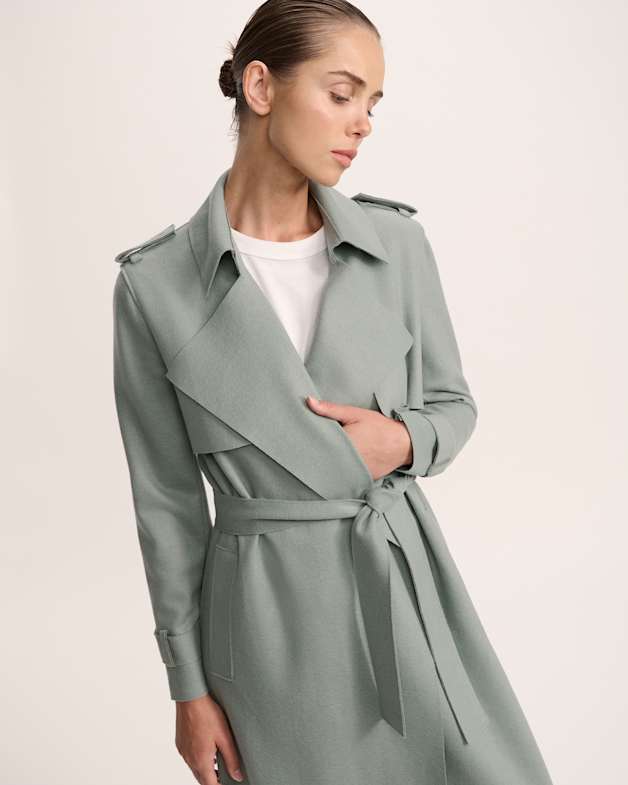 Karla Wool Longline Trench Coat