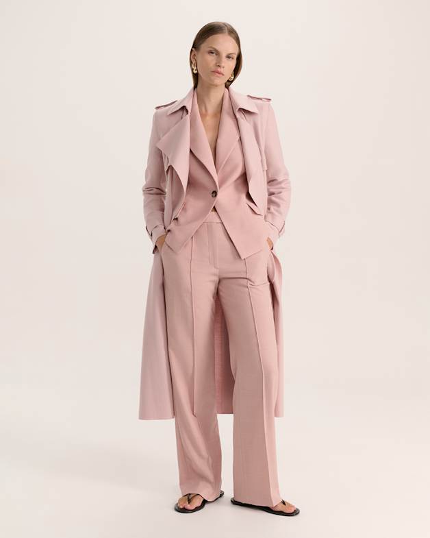 Karla Wool Longline Trench Coat