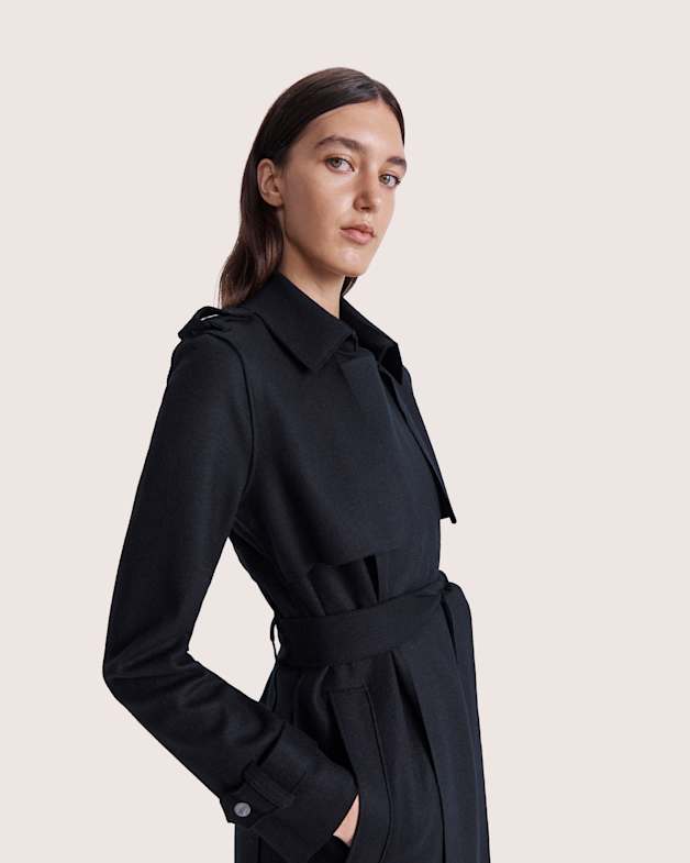 Karla Wool Longline Trench Coat